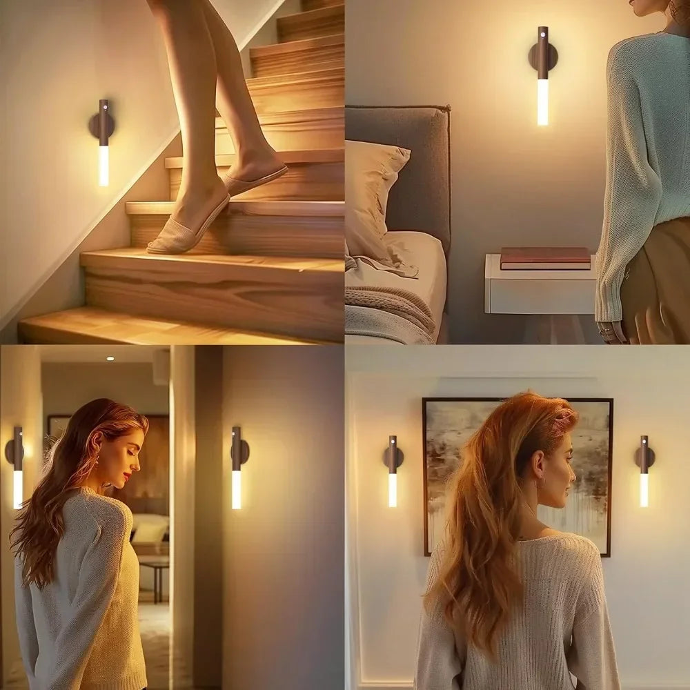 Mielmora Aura™ | Nordic Wood Motion Sensor Light