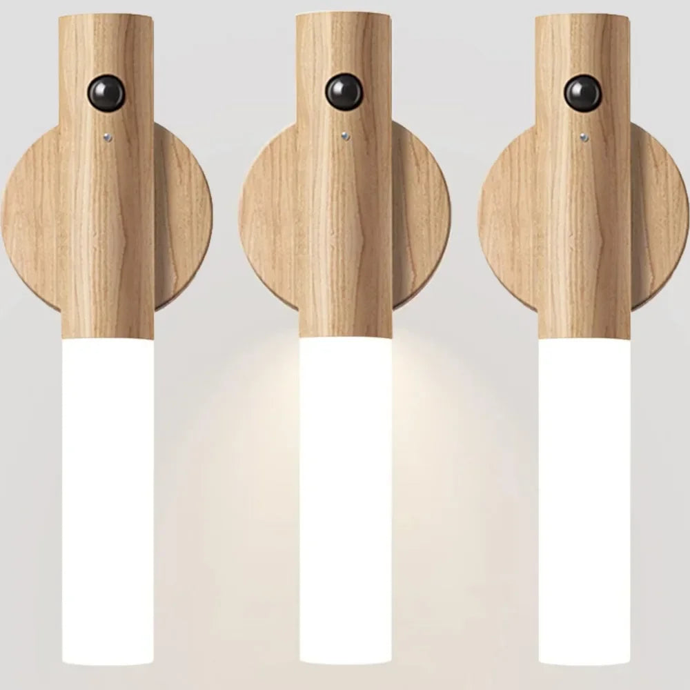 Mielmora Aura™ | Nordic Wood Motion Sensor Light