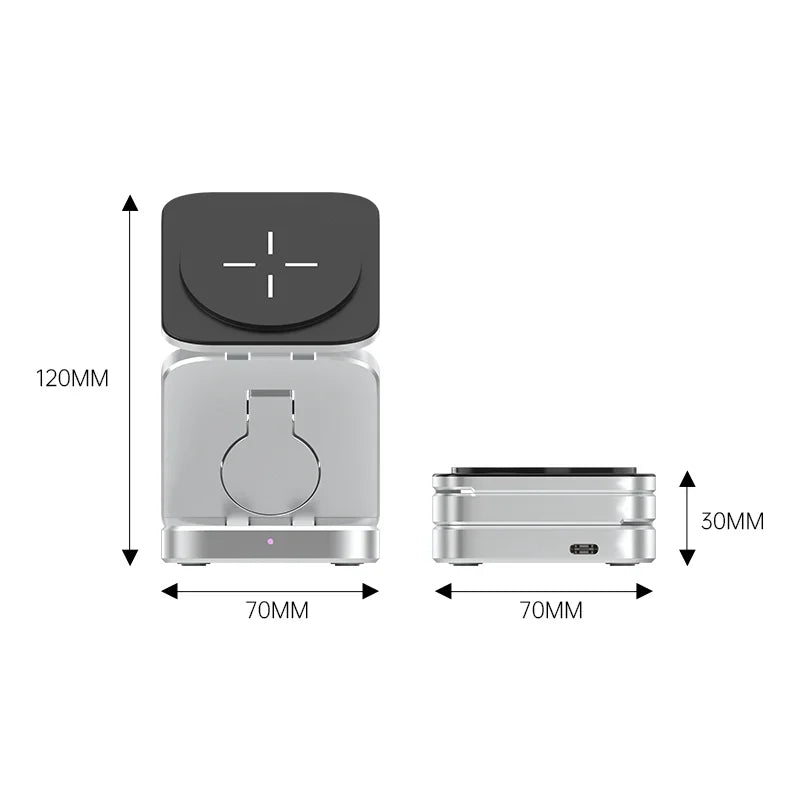 The Mielmora AuraStation™ | 3-in-1 Magnetic Wireless Charging Stand