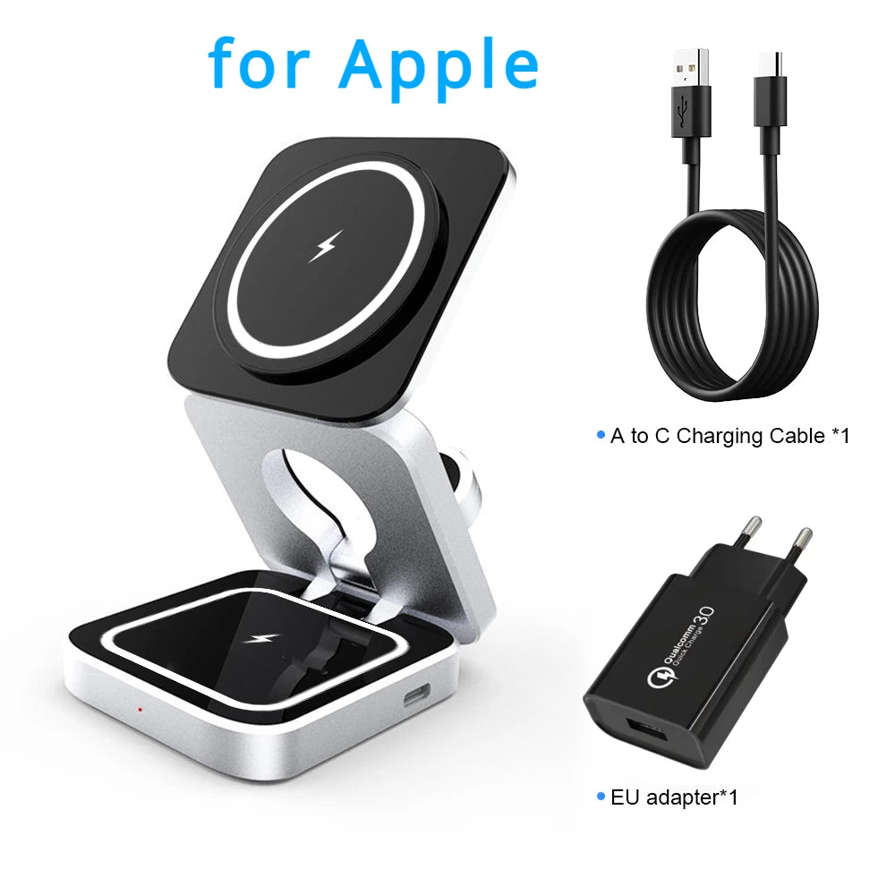 The Mielmora AuraStation™ | 3-in-1 Magnetic Wireless Charging Stand