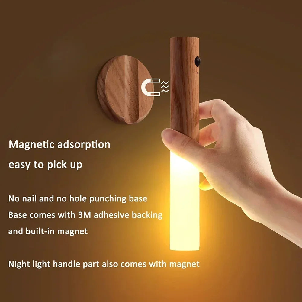 Mielmora Aura™ | Nordic Wood Motion Sensor Light