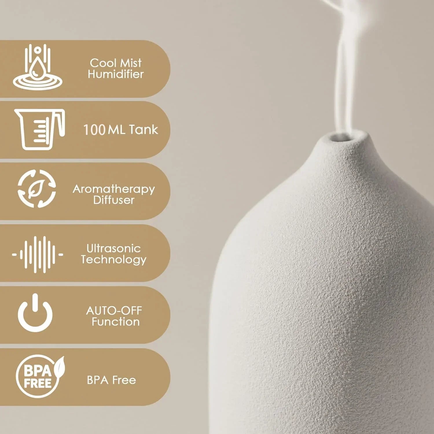 Mielmora Terra™ | Handcrafted Ceramic Stone Diffuser.