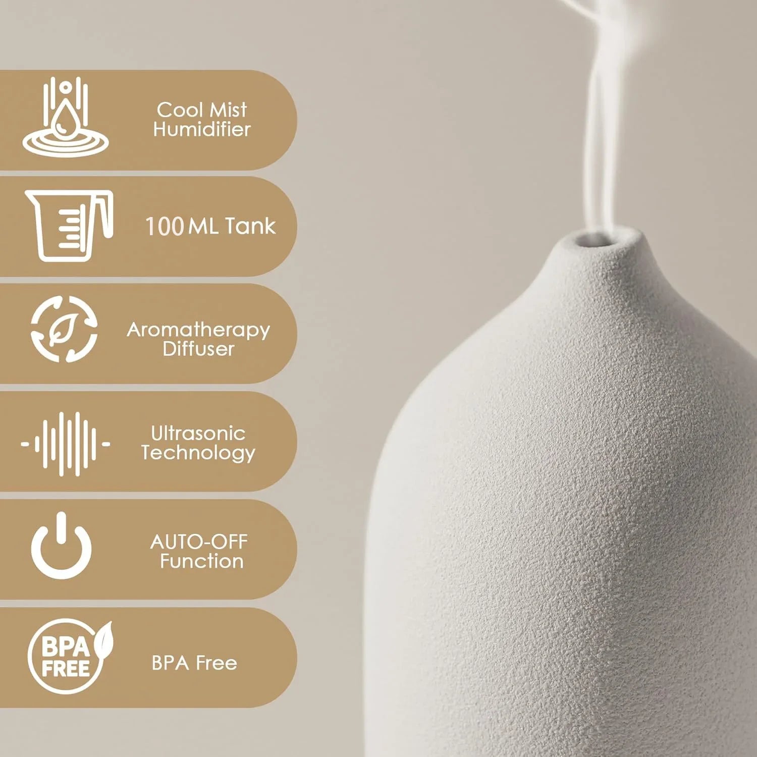 Mielmora Terra™ | Handcrafted Ceramic Stone Diffuser.