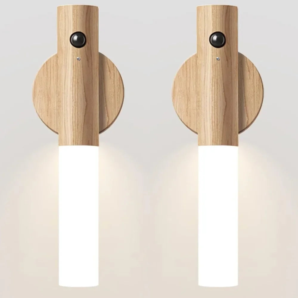 Mielmora Aura™ | Nordic Wood Motion Sensor Light