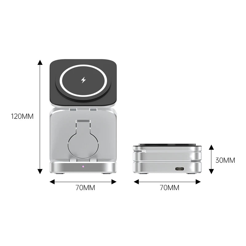 The Mielmora AuraStation™ | 3-in-1 Magnetic Wireless Charging Stand